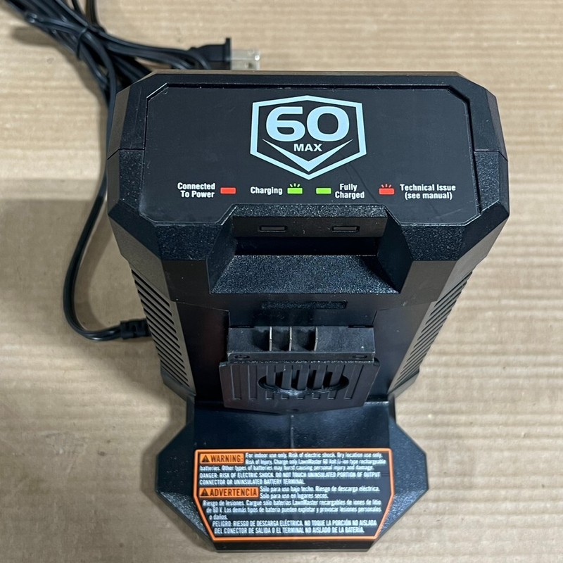 LAWNMASTER BATTERY CHARGER MODEL 60LFC01-ETL 60V Max Lithium-Ion Craftsman gallery
