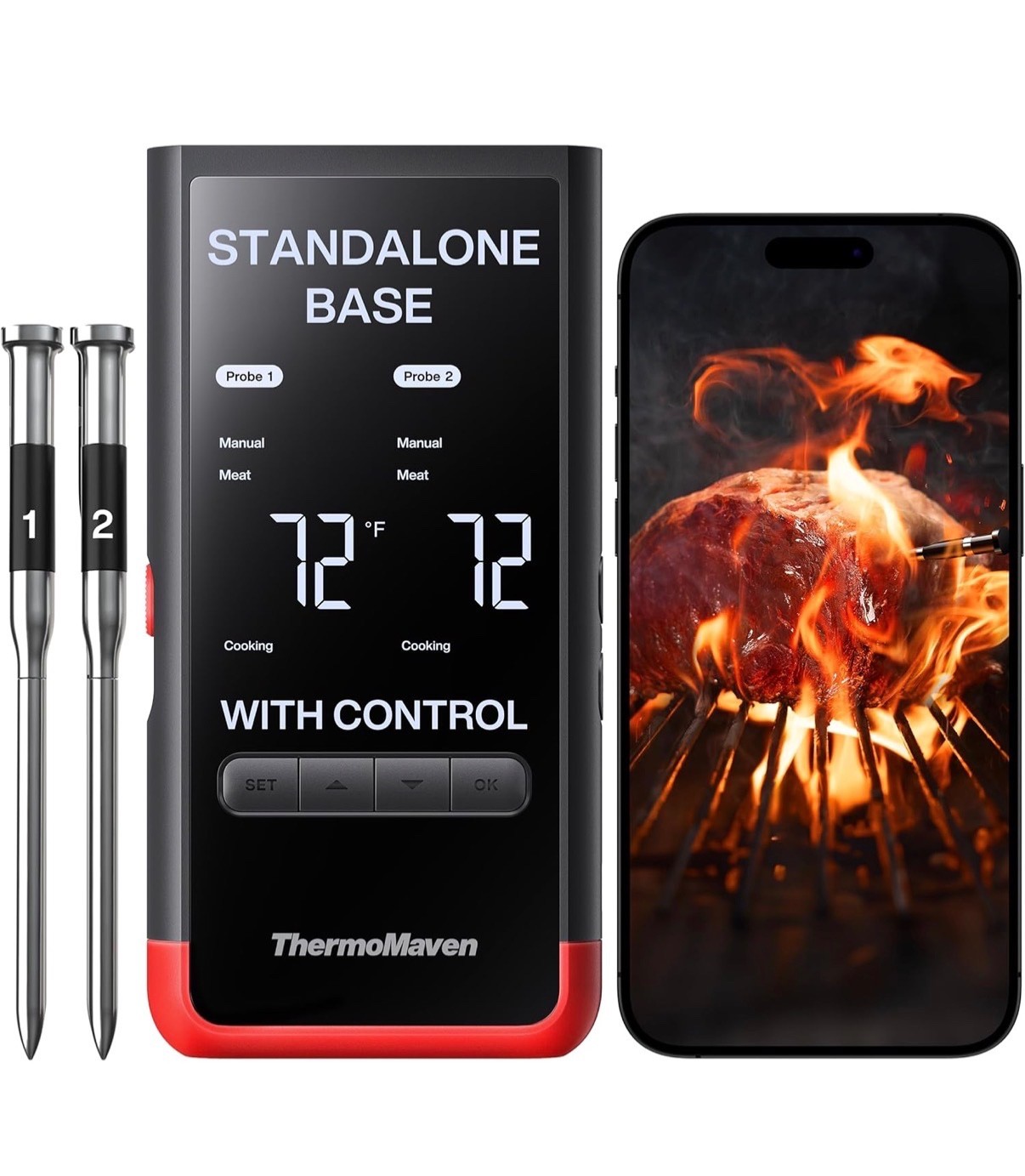 ThermoHaven P2 Wireless Meat Thermometer | Smart App Control | Grill BBQ Smoker gallery