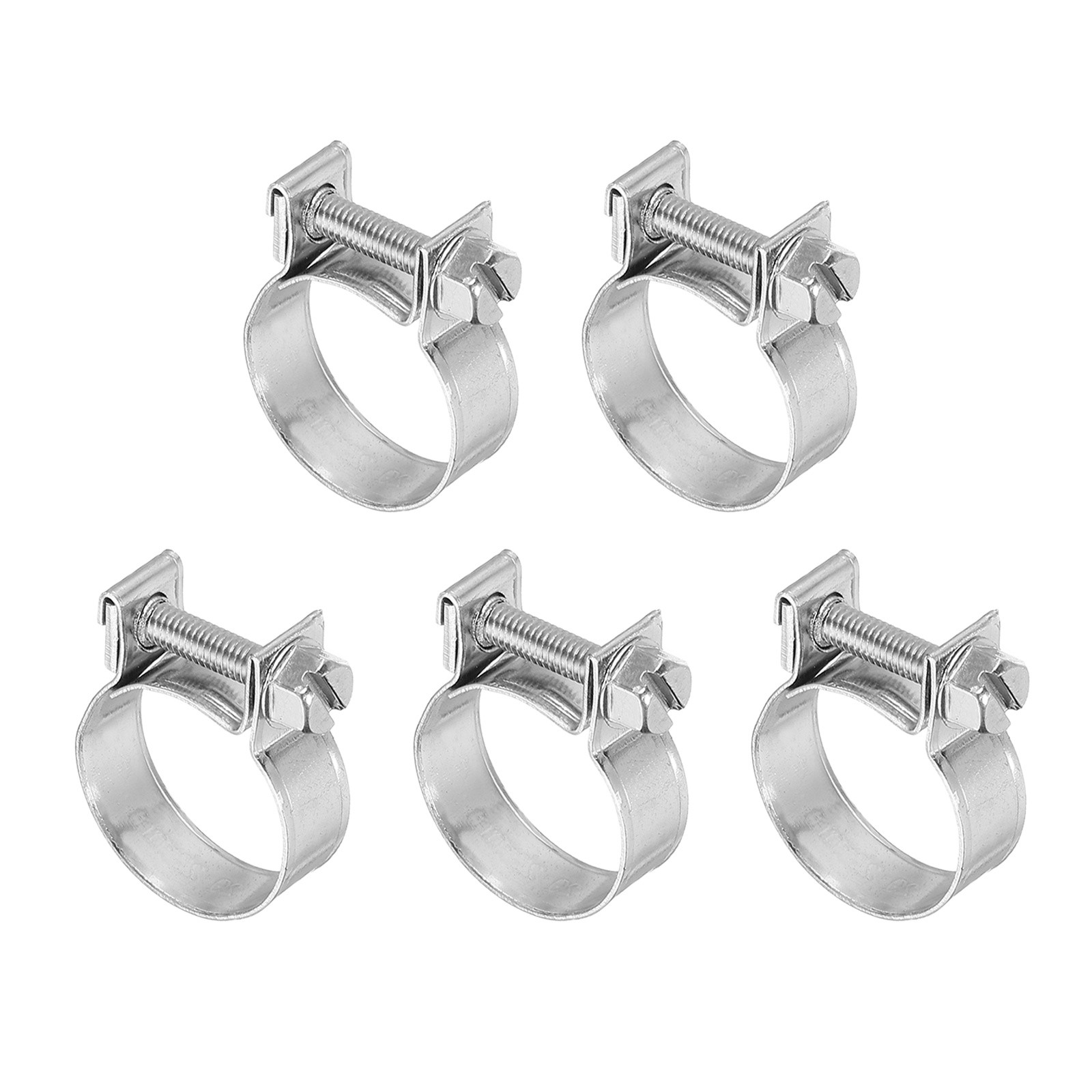 5 Pcs 20-22mm Mini Fuel Injection Hose Clamps Stainless Steel Adjustable Clamp gallery