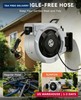 SUNPOW Retractable Garden Hose Reel - 5/8in x 65ft Heavy Duty Wall Mounted Hose gallery