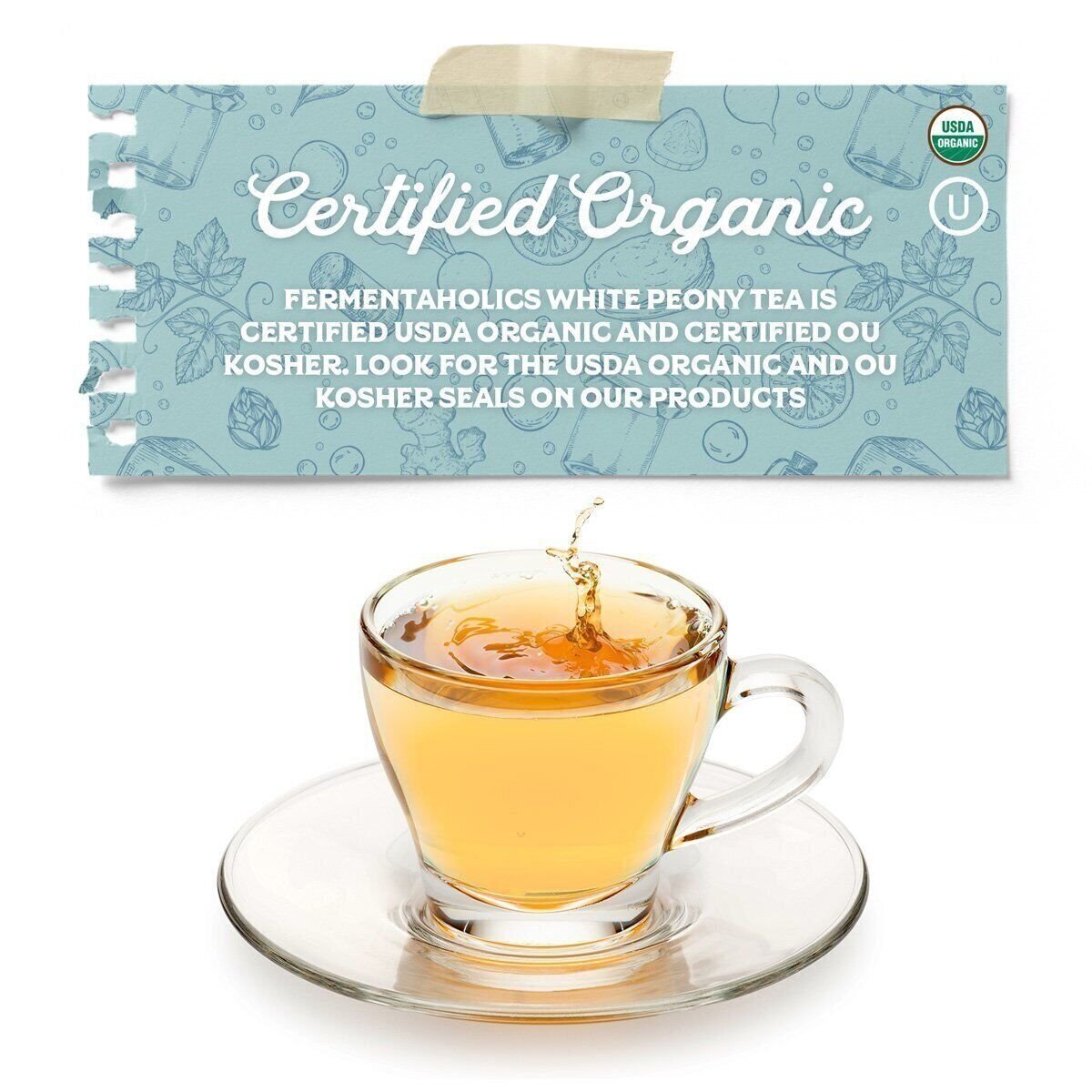 Fermentaholics USDA Certified Organic Loose Leaf White Peony Tea gallery