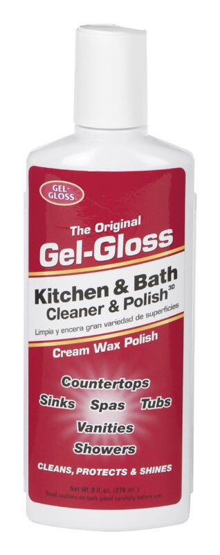 Original Gel-Gloss Kitchen & Bath Cleaner & Cream Wax Polish No Scent 8 oz gallery