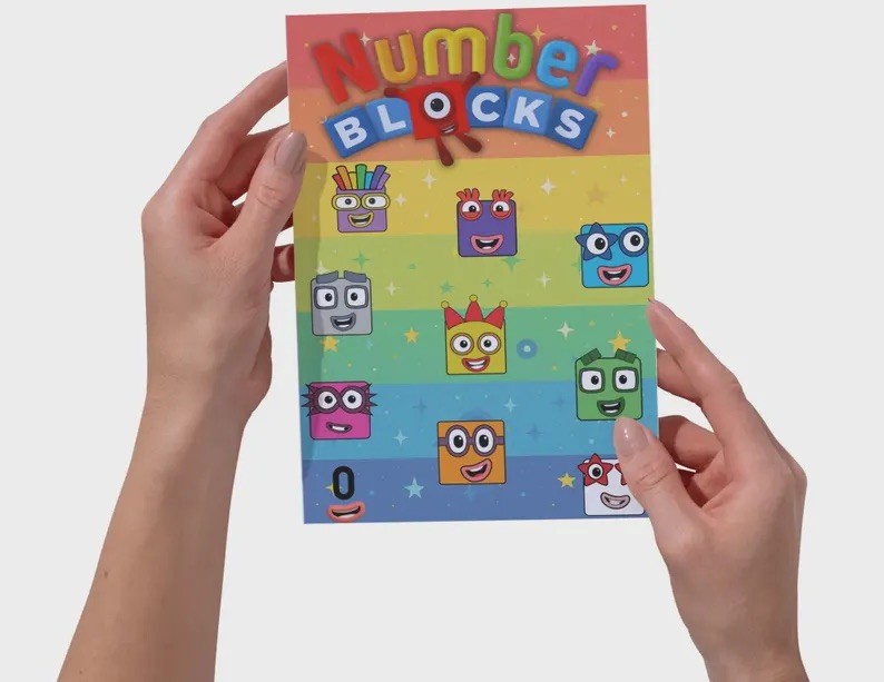 Personalised Number Blocks Gift Kit –Includes Stickers + Keychain & More gallery