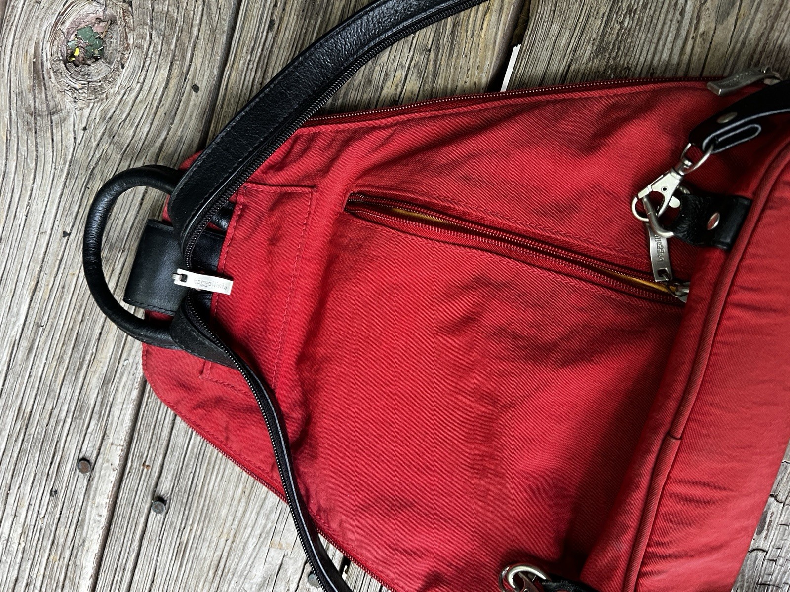 Baggallini Metro Convertible Backpack Nylon Rusty Red 5