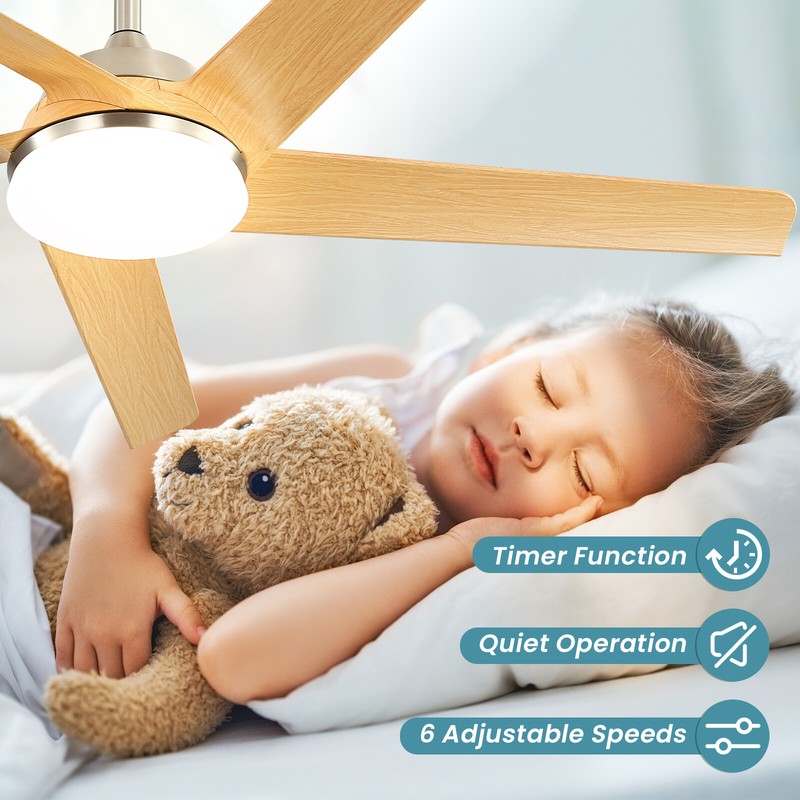 Reversible DC Ceiling Fan W/ Adjustable Color & Remote Inoor Outdoor Ceiling Fan gallery