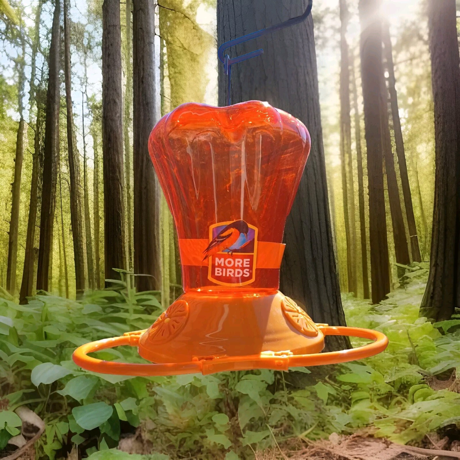 More Birds Oriole Feeder, Three Feeding Ports, Orange, 34-Oz. with Bee Guard gallery