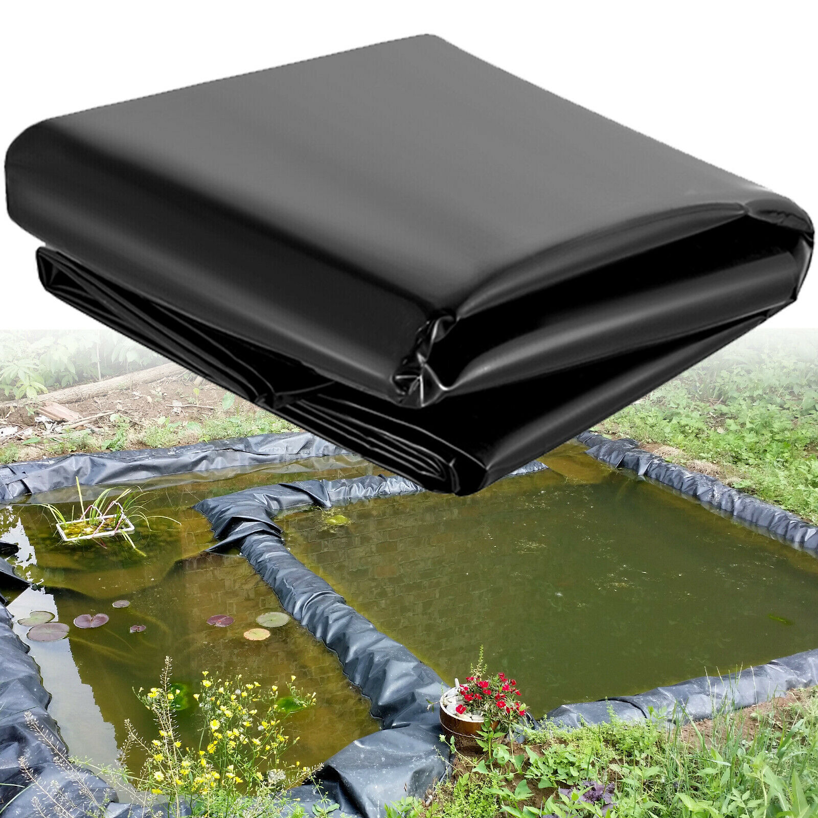 33x10 FT PVC Pond Liner Pond Liners Flexible Durable Fish Pond Liner For Pond US gallery