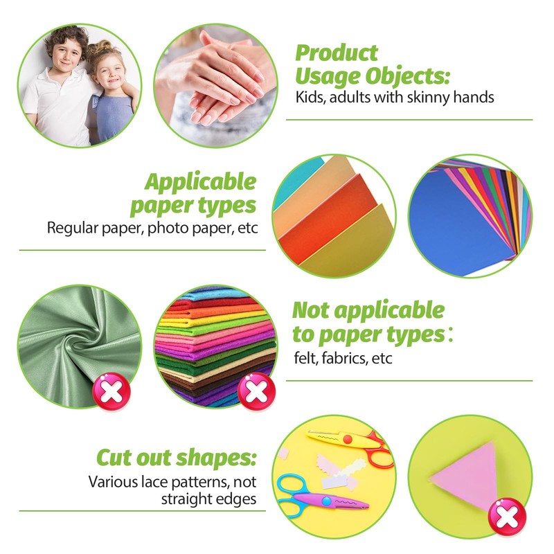 UCEC Craft Scissors Decorative Edge, Zig Zag, Kids Safety 6pcs, Style 1 gallery