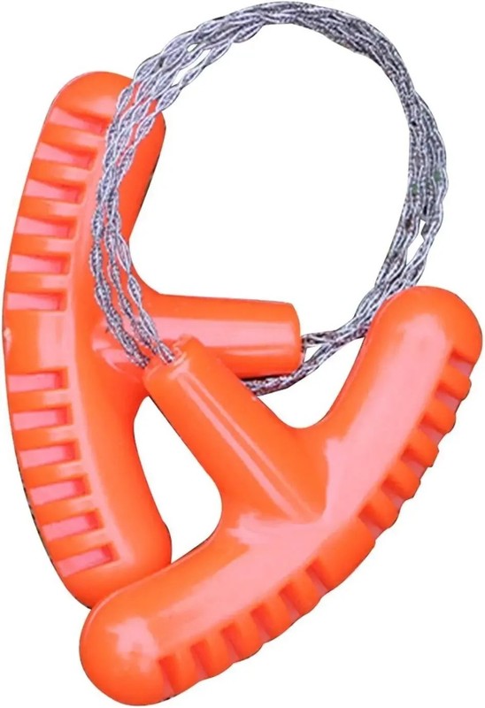 High-Quality Multi-Purpose Mini Pocket Wire Saw Stainless Steel Wire Saw Orange gallery