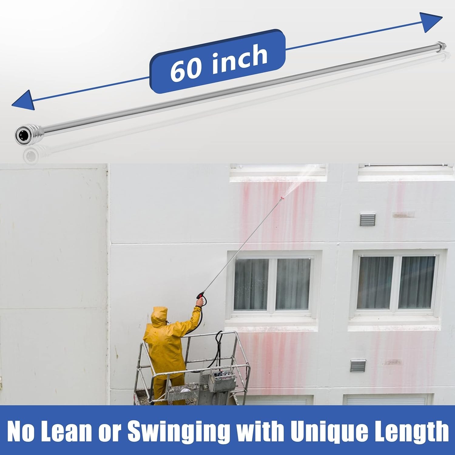 120 Inch(10Ft) Pressure Washer Extension Wand, Stainless Steel Pressure Washer W gallery