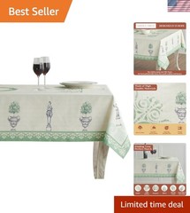Elegant 100% Cotton Rectangular Tablecloth 60 x 90 Inches – Perfect for Dining