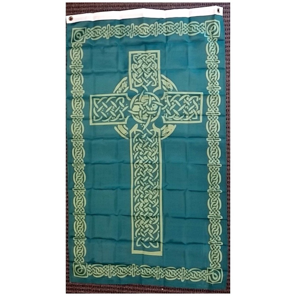 Irish Celtic Cross Polyester 3x5 Foot Flag Ireland St Patrick Banner Catholic