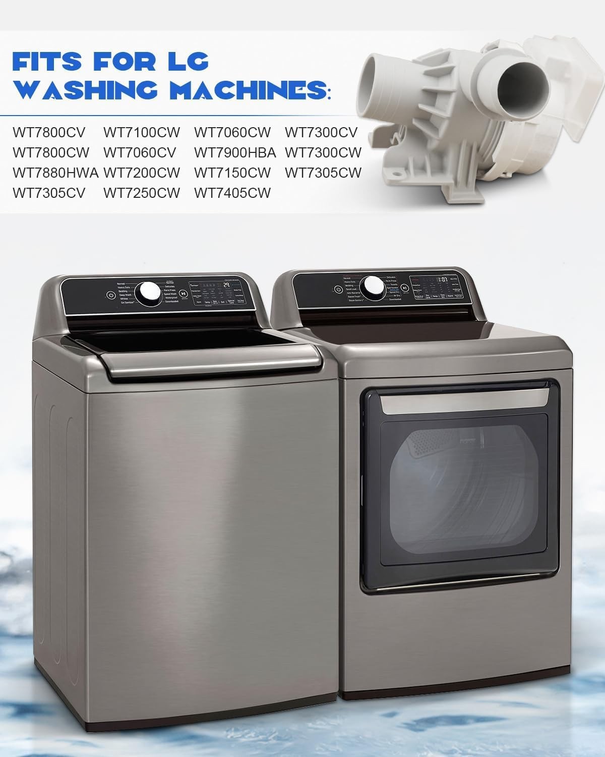 Washer Drain Pump Assembly for LG Washing Machine WT7100CW WT7300CV WT7900HBA gallery