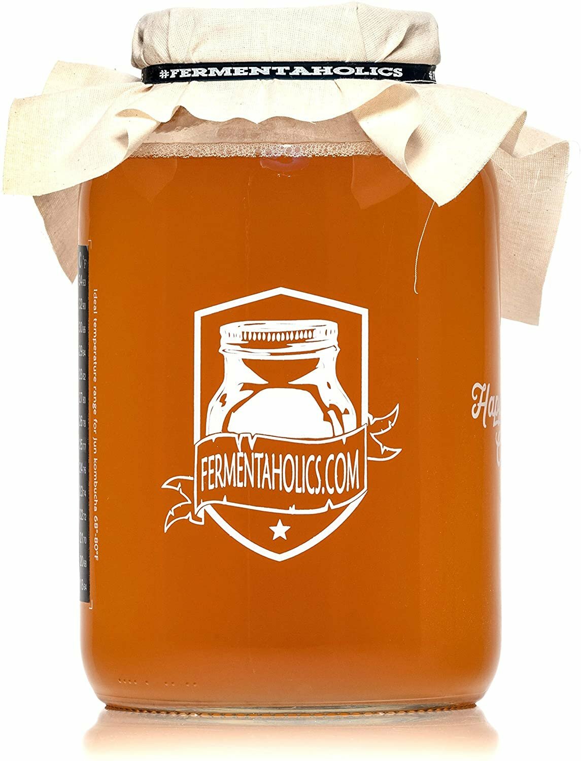 Printed Kombucha Jar Kit - Includes Jar, Muslin Cover, Rubber Band, Marker gallery