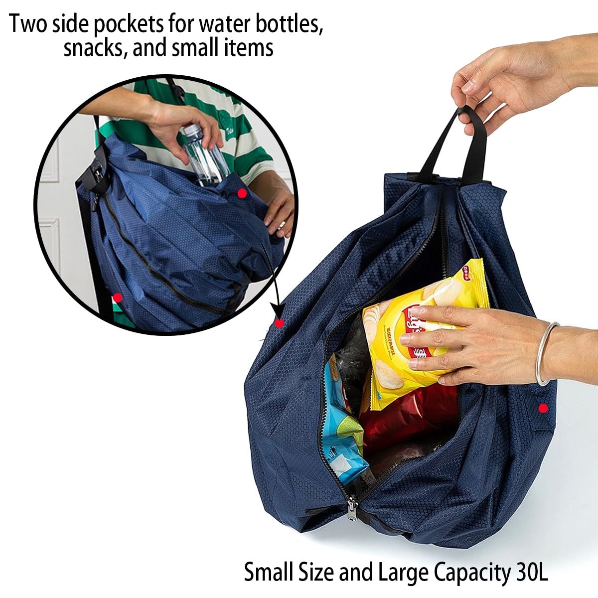 Red Ultra Lightweight Waterproof Small Hiking Backpack Packable Foldable 5
