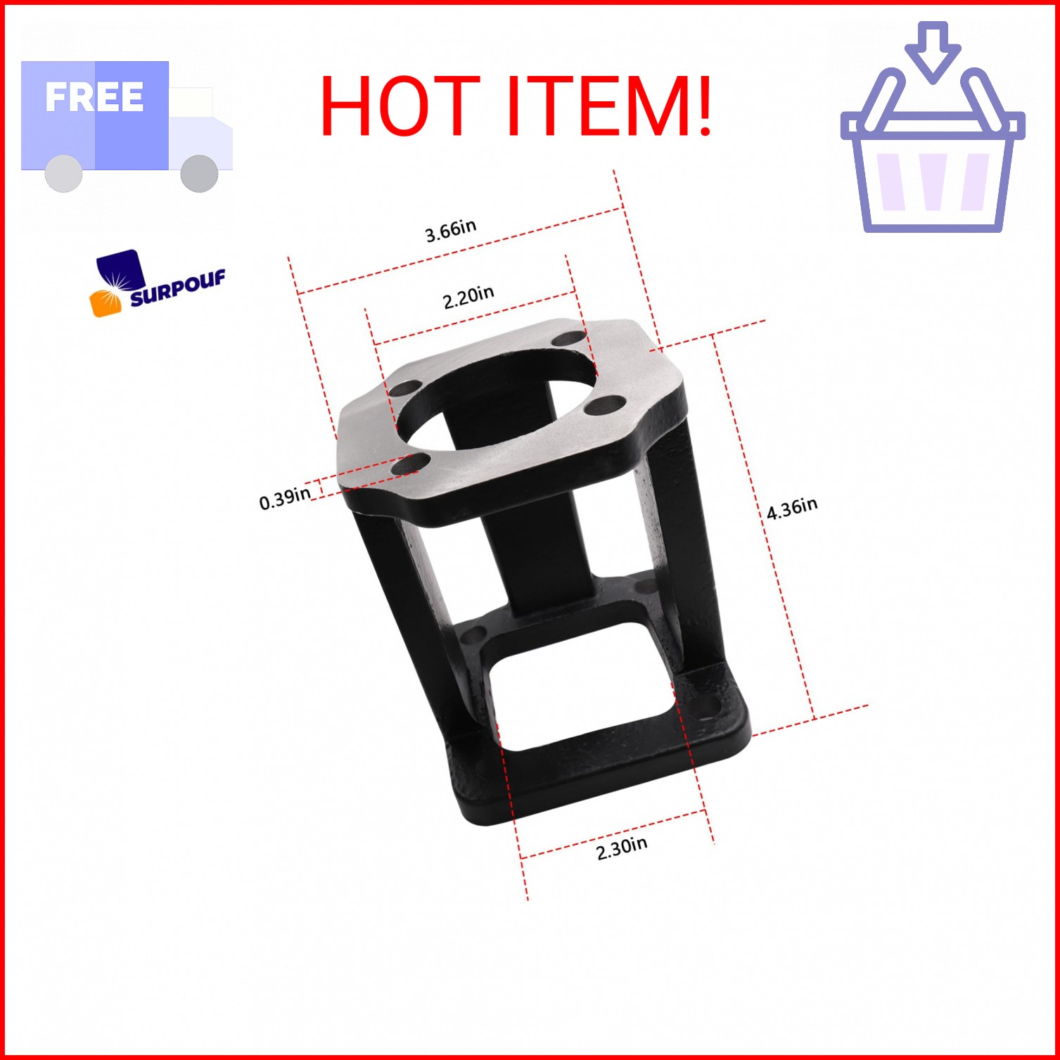 SURPOUF Engines Log Splitter Hydraulic Pump Mount Fit for 5-7 Hp Engines Replace gallery