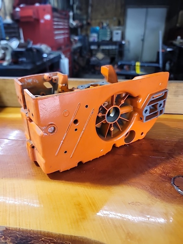 Olympic 261 Crankcase Assembly Both Halves New OEM Orange gallery