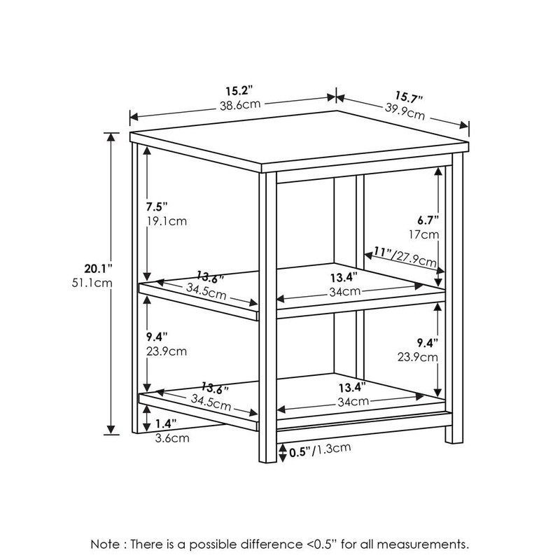 Contemporary Coffee Table Open Shelf Storage Engineered Wood Metal Frame Indoor gallery