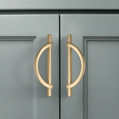 6 Pack 5 128mm Gold Cabinet Pulls, Brushed, ZH0027, Kitchen Handles, Drawer