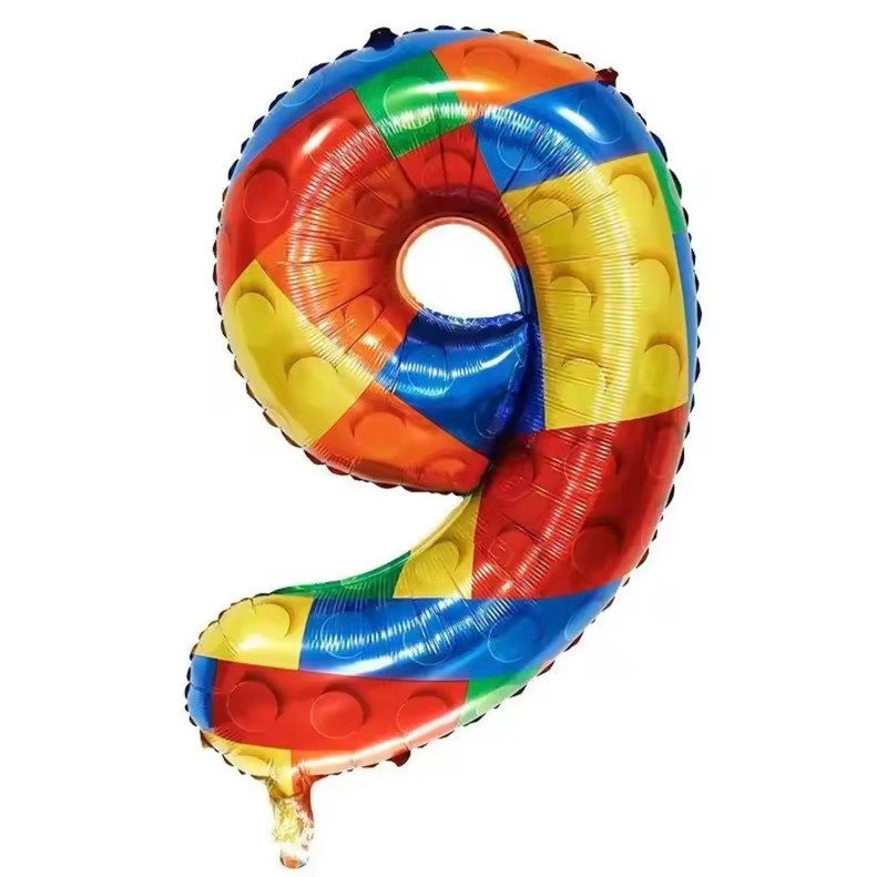 30" Building Blocks Balloon Stacking Brick Giant Birthday Party Decoration UK gallery