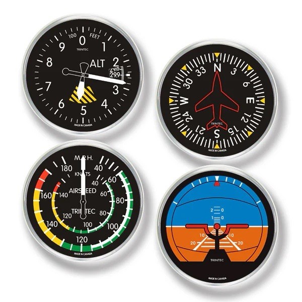 Trintec Modern 4-Piece Round Acrylic Coaster Set Model 9010 gallery