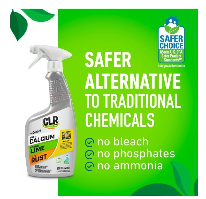 CLR Calcium Lime and Rust Remover EPA Safer Choice 22 oz Spray (2 Pack) gallery