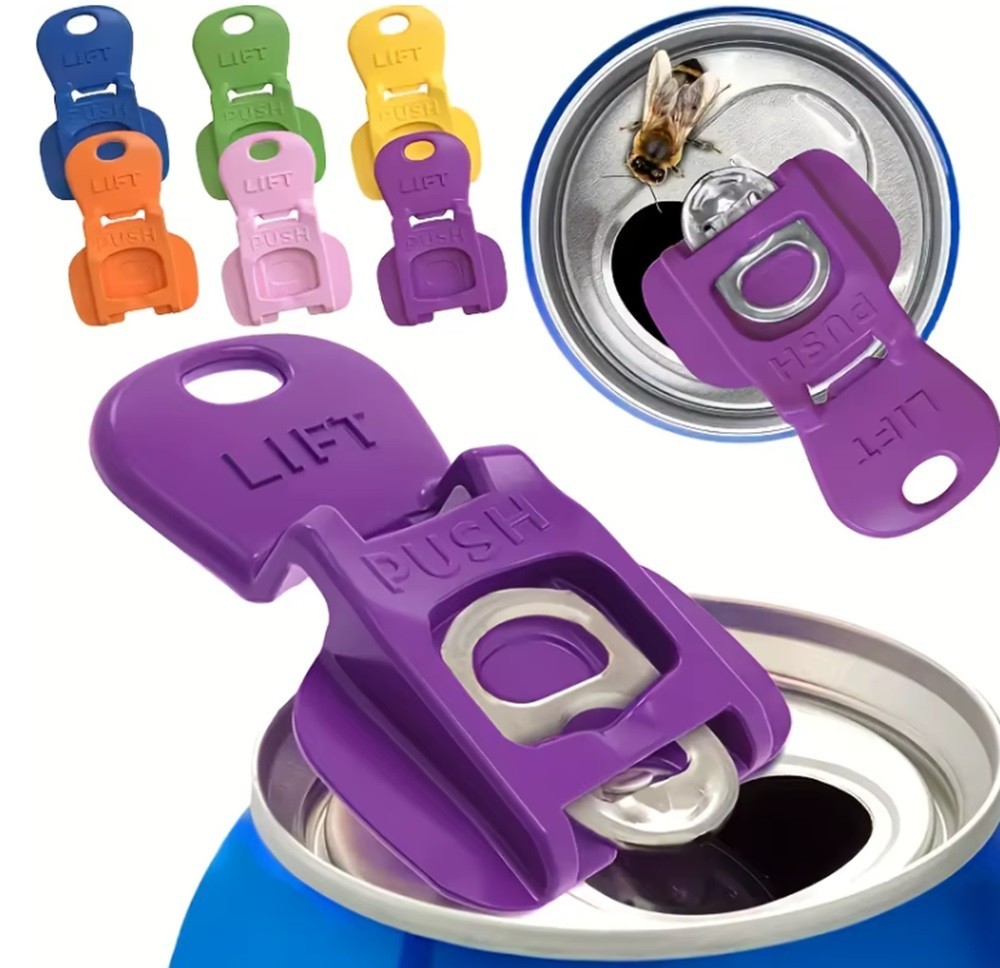 6-Pack Can Lids & Tab Openers – Colorful Drink Covers for Soda, Beer & Camping gallery
