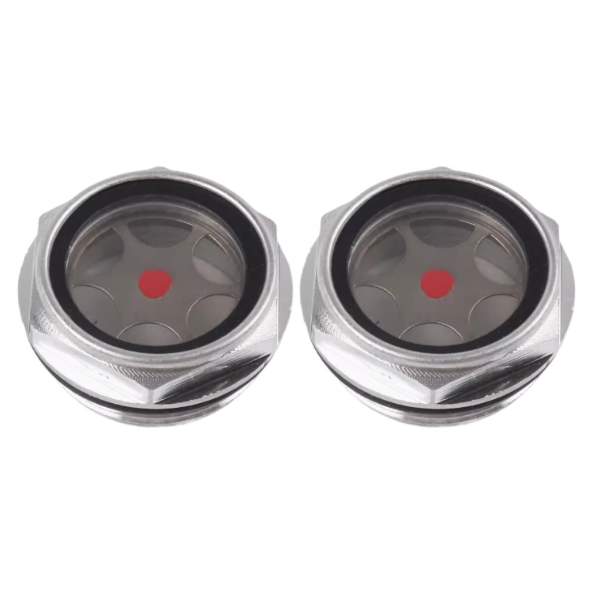 2 pcs G 1-1/2" Air Compressor Oil Sight Glass Aluminum Oil Liquid Level Gauge gallery