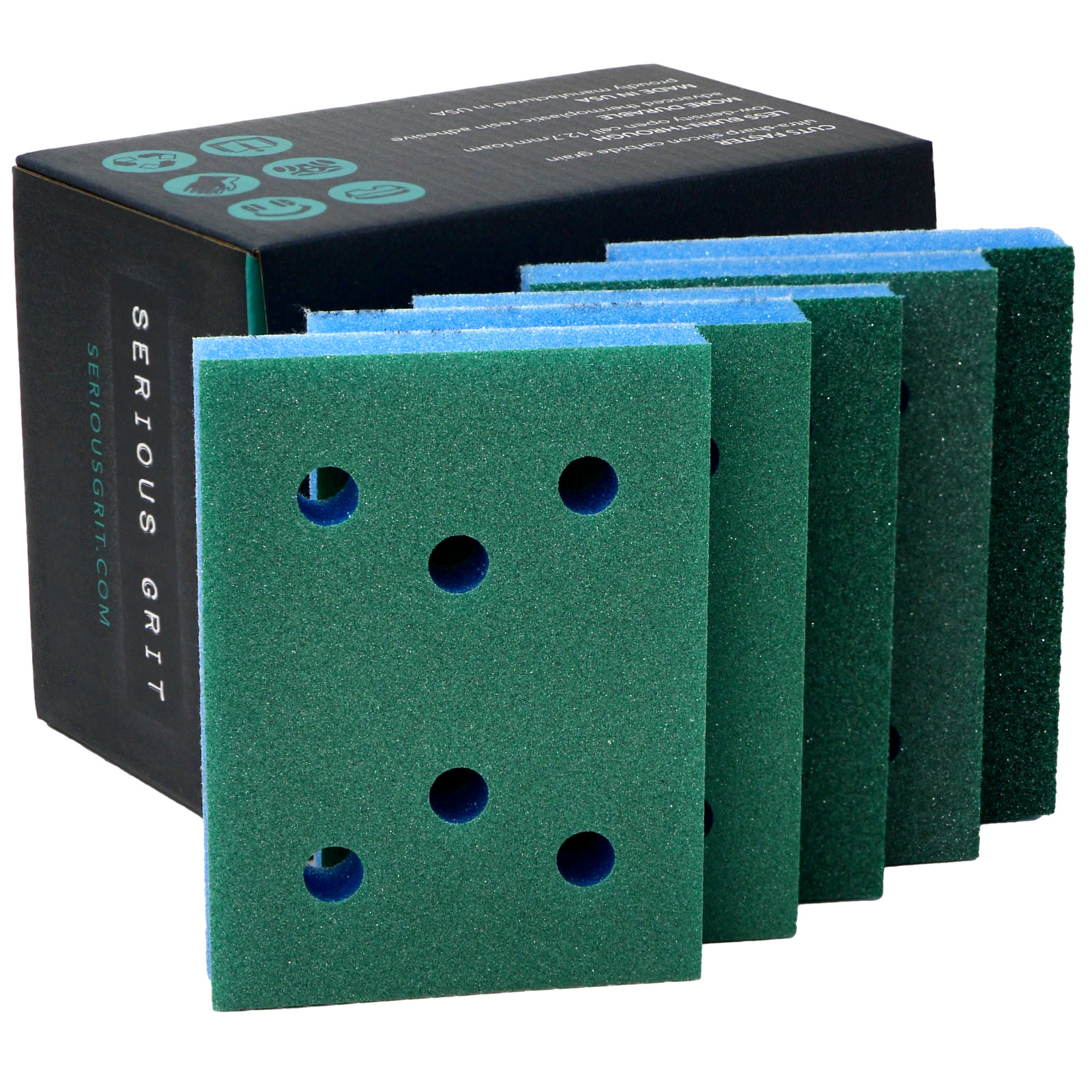3" x 4" Foam Sanding Pads for SurfPrep / Uneeda / Mirka gallery