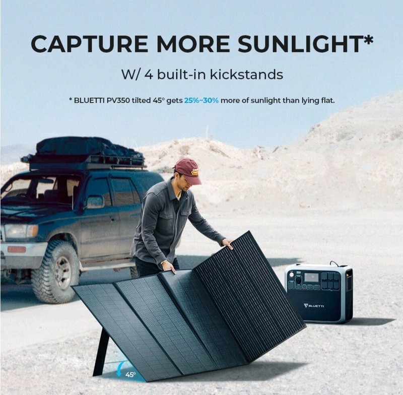 BLUETTI 320W MS320 Foldable Solar Panel for Power Station Off-Grid Camping NEW gallery