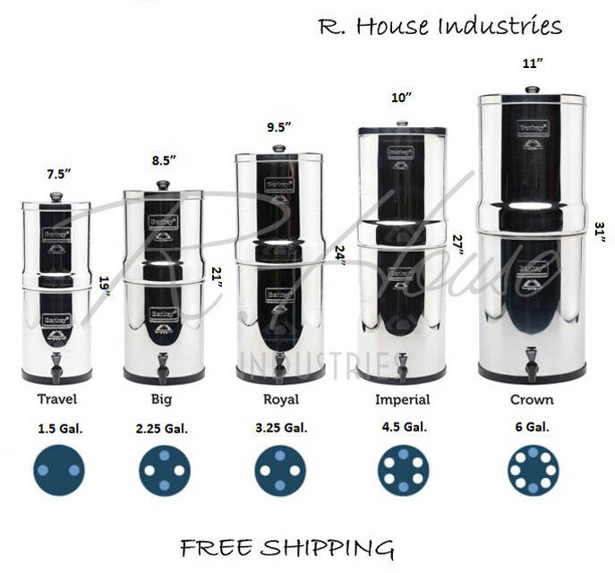 Berkey Water Filter System With 2 Black BB9-2 Filters Brand New gallery