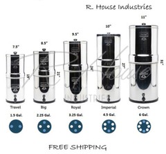 Berkey Water Filter System With 2 Black BB9-2 Filters Brand New