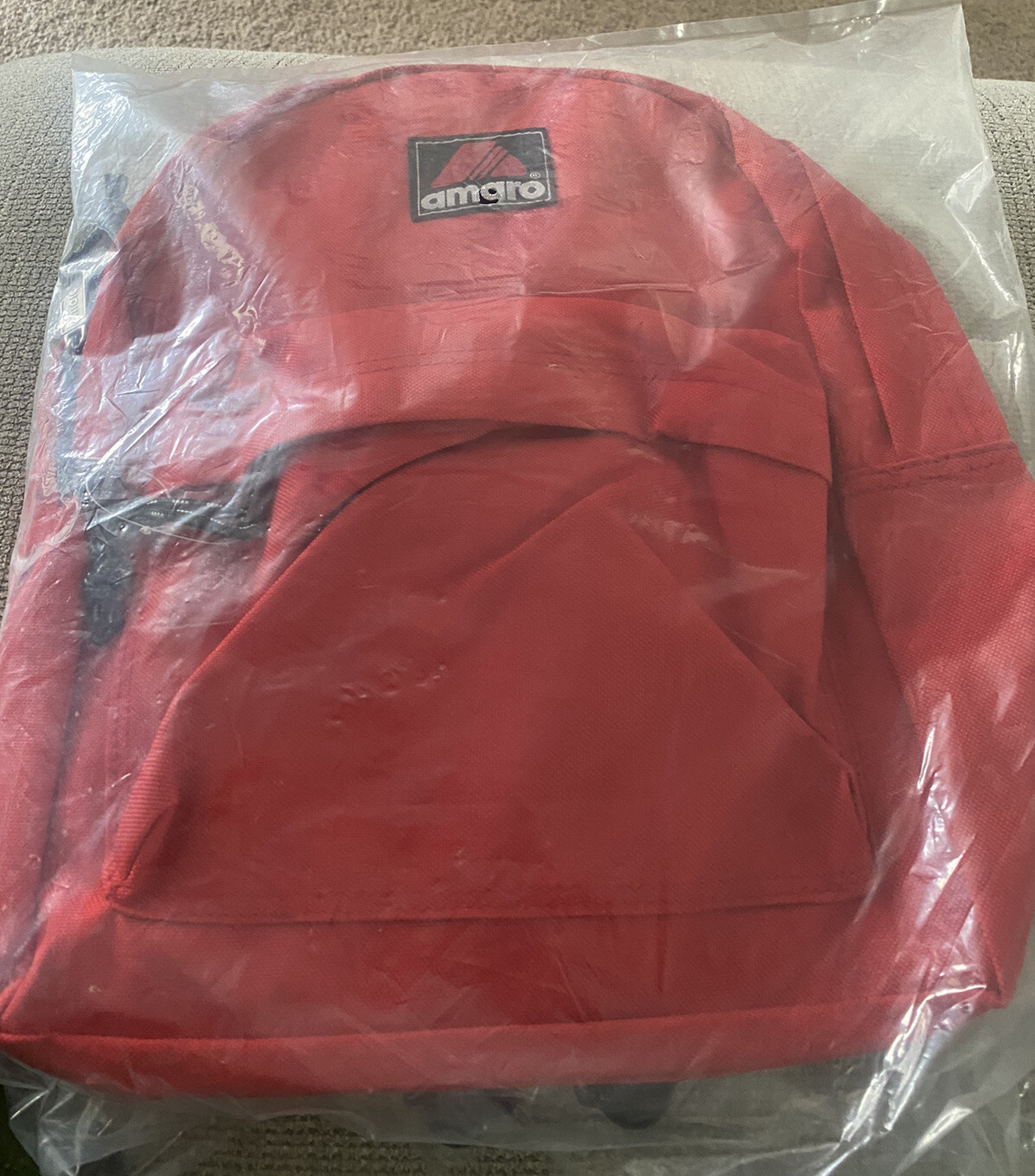 Amaro Red Backpack Two Pocket. 5