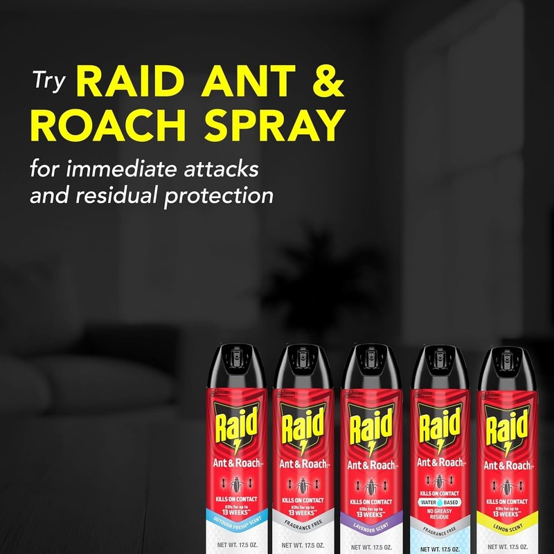 Raid® Ant & Roach Killer 26, Fragrance-Free Bug Spray, 17.5 fl. oz. 2 count. New gallery