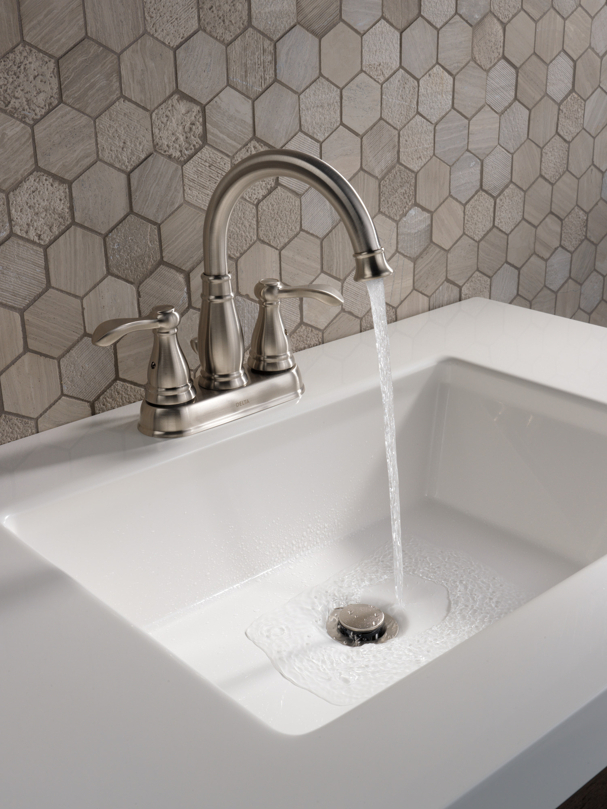 Delta Porter 2-Handle Bathroom Faucet Brushed Nickel-Certified Refurbished gallery