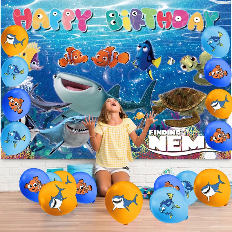 Finding Nemo Party Supplies Set Plates Balloons Banner Cake Topper Birthday Gift gallery