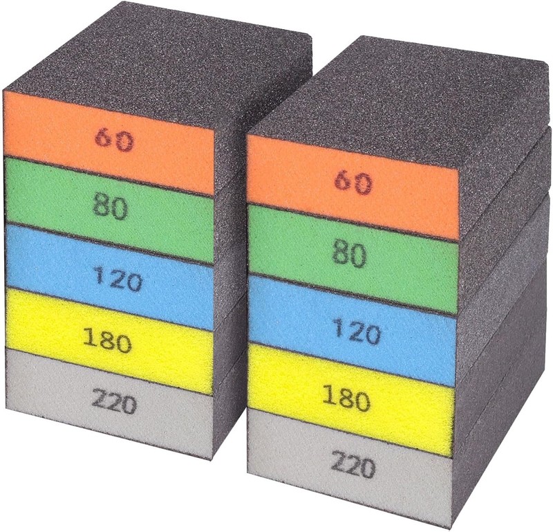 High-Density Sanding Sponge Assortment - 10 Pcs for Precise Control & Durability gallery