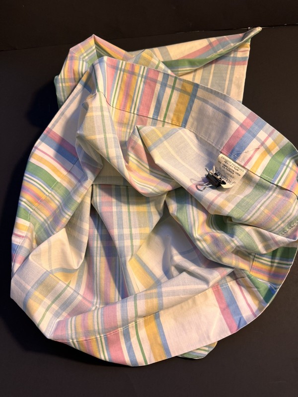 SPRINGMAID 2 Pillowcases STD Plaid Pastel Vintage Percale Clean Fresh m gallery