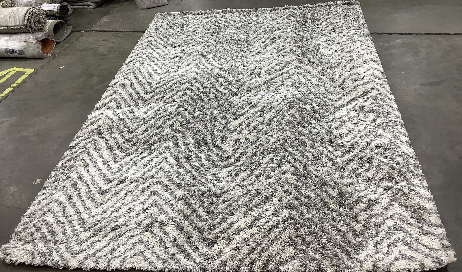 IVORY / GREY 6'-0" x 9'-0" Back Stain Rug, Reduced Price 1172682043 SGH375A-6 gallery