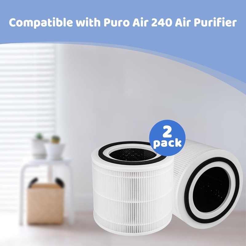 2-Pack Replacement Filters Compatible with Puroair 240 Air Purifier, 3-in-1 gallery