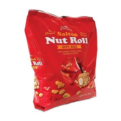 Pearsons Bite-size Salted Nut Roll Candy Bars| Loaded with Crunchy Roasted Pean