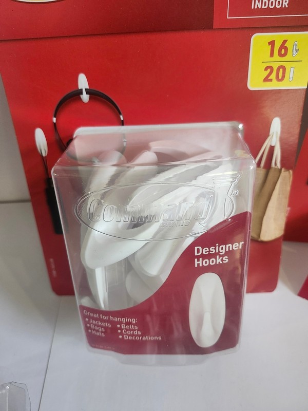 Command Medium Designer Hooks, 44 Hooks and 56 Strips, Holds up to 3 lb gallery