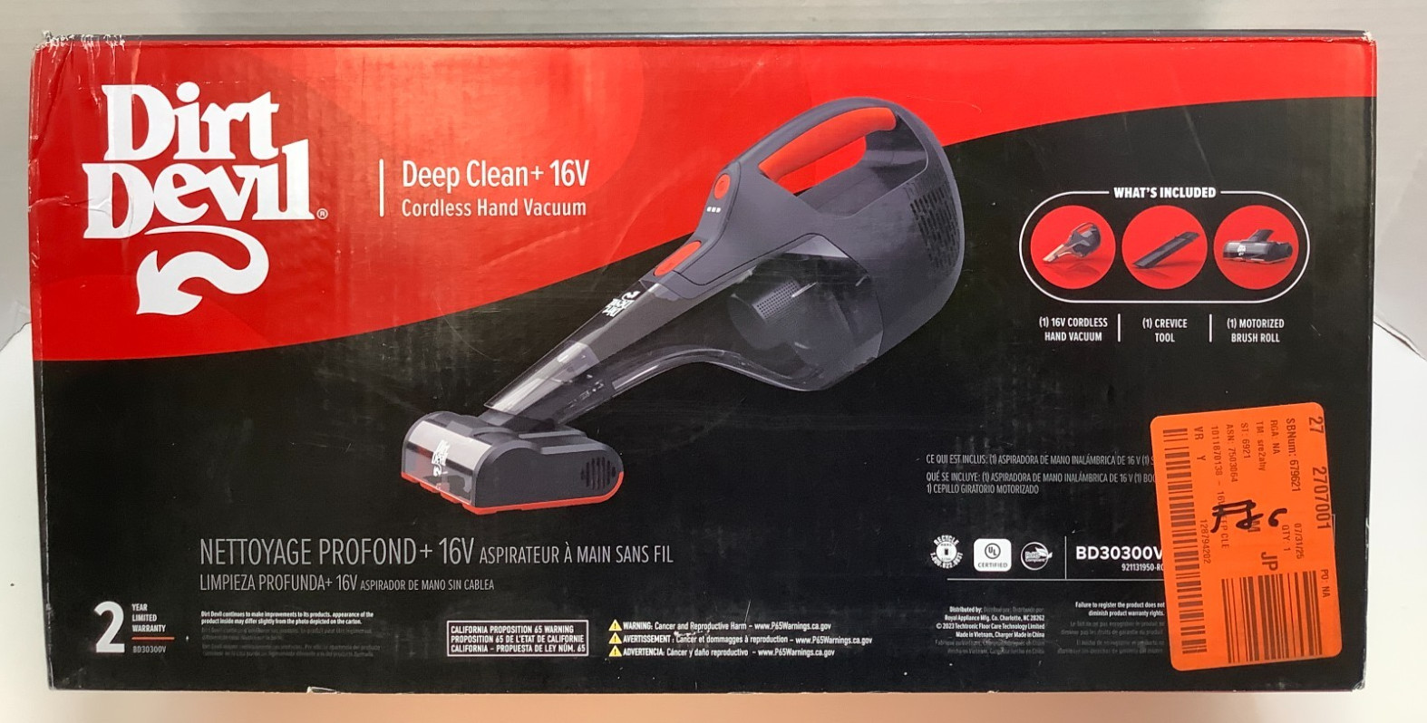 Dirt Devil 16V Cordless Handheld Vacuum, w/Motorized Pet Tool, Open Box gallery