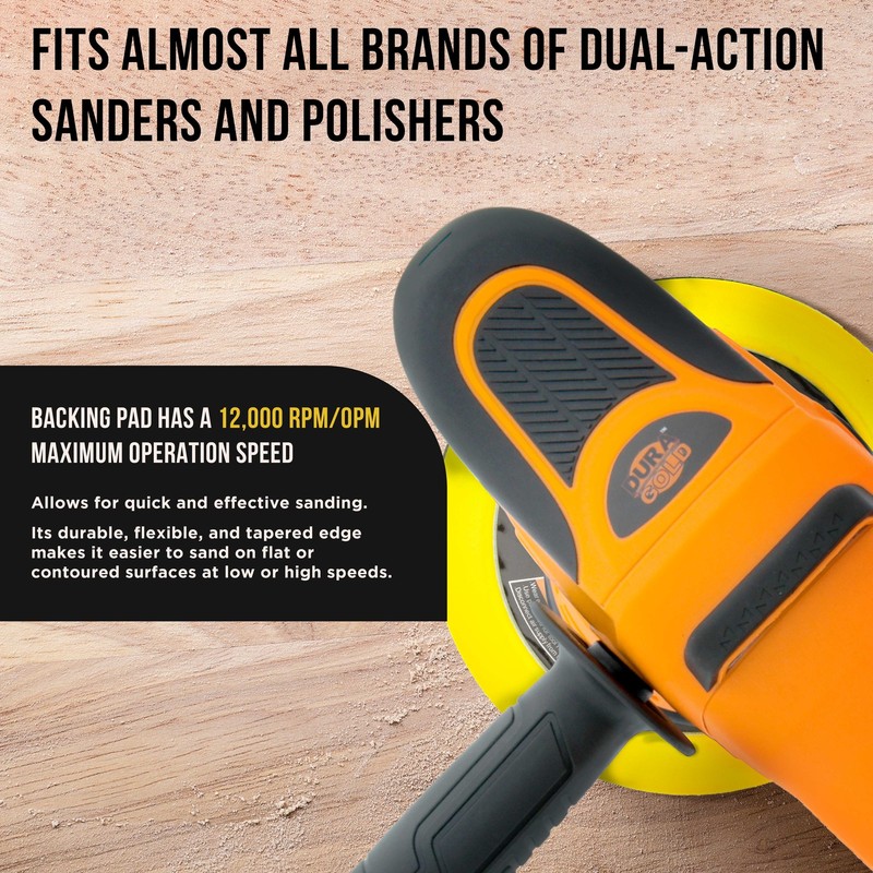 6" DA Polisher & Sander Pad - Hook & Loop Face - Random Orbital Backing Plate gallery