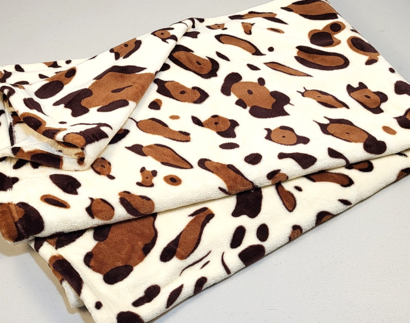 Vtg Leopard Throw Blanket Animal Print Bedding 59"x50 Super Plush Soft Polyester gallery