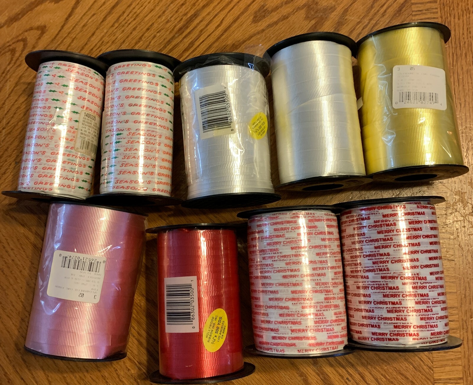 10 Spools Xmas & Gift Wrap Curling Ribbon-Various Colors,Types-Choose 1 or More gallery