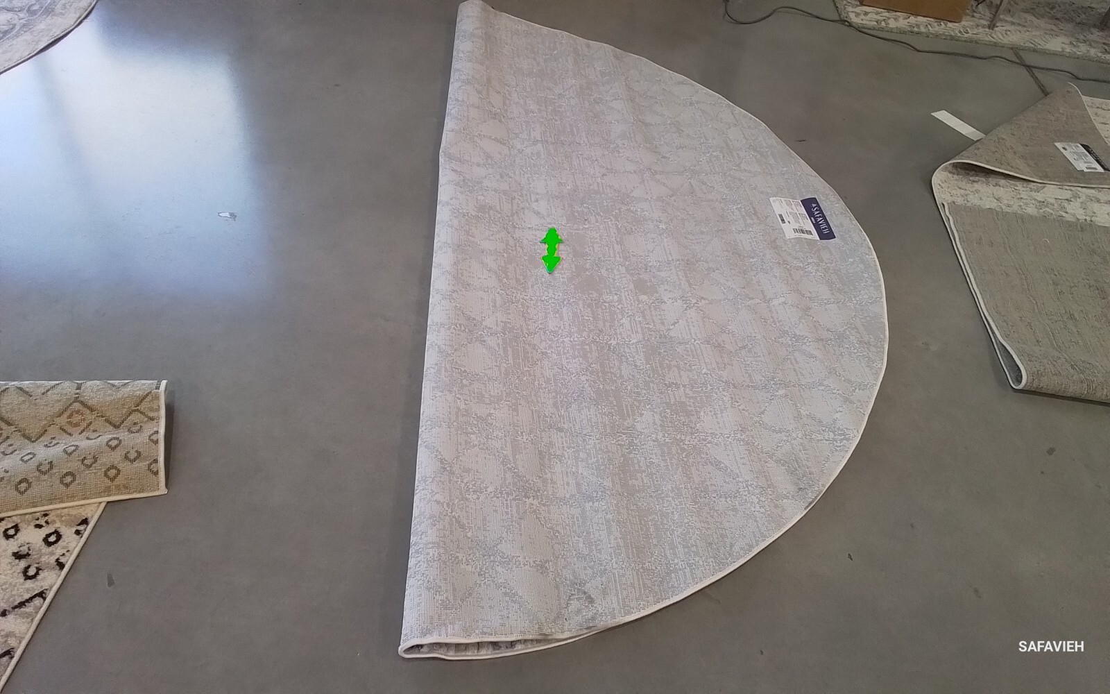 GREY / BLUE 9' X 9' Round Back Stain Rug, Reduced Price 1172759696 ALA792F-9R gallery