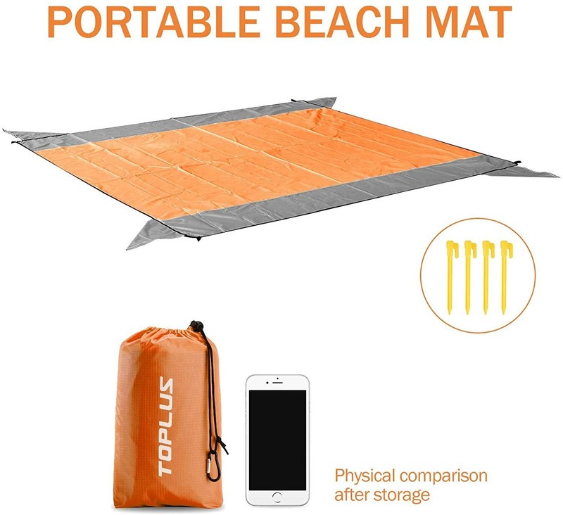 Beach Blanket ,Picnic Blankets,Extra Large Waterproof and Sandproof (83''x79'') gallery