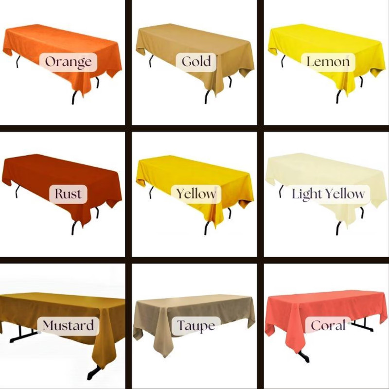 Premium Polyester Rectangular Tablecloth – 60"x108" for Weddings & Events gallery