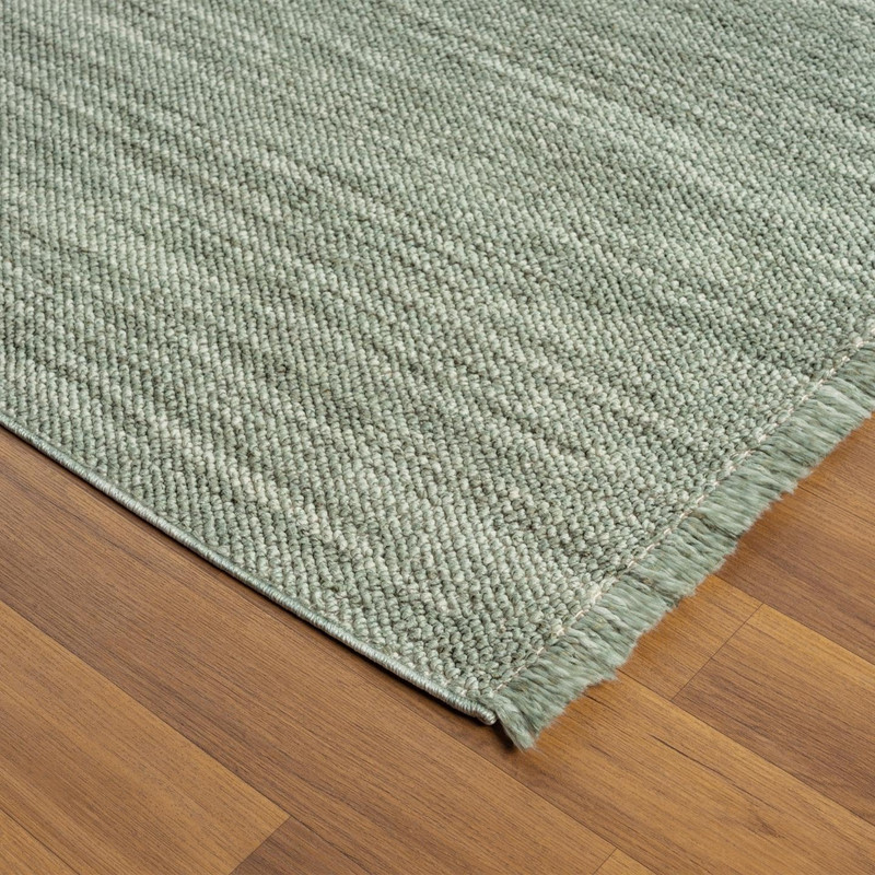 Solid Machine Woven Green 8X10 Area Rug, Indoor Stain-Resistant Carpet gallery